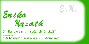 eniko masath business card